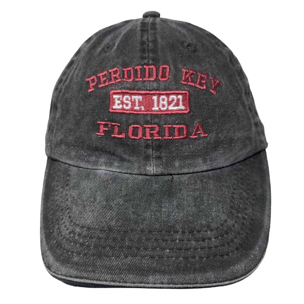 Perdido Key Florida Est. 1821 Strapback Hat Gray One Size Embroidered